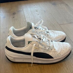 Puma White and Navy Athletic Shoes